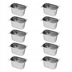 Gastronominiai Gn 1/4 konteineriai, 10 vnt., 150 mm, nerūdijantis plienas