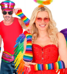 RAINBOW FINGERLESS GLOVES 33 cm