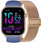 I&scaron;manusis laikrodis Gravity Gt28-8, rožinio aukso, granatinis
