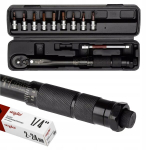 Mjw dinamometrinis raktas 1/4" 2-24 Nm su antgalių rinkiniu
