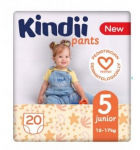 Sauskelnės - kelnaitės Kindii 5 Junior (12-17kg) 20vnt
