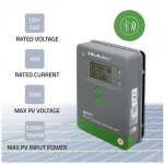 &bdquo;Qoltec&ldquo; saulės energijos MPPT įkrovimo reguliatorius su temperatūros jutikliu, 40 A | 12 V / 24 V | LCD | 2 x USB | &bdquo;Bluetooth&ldquo; | programėlė | GEL | LiFePO4