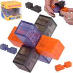 Loginė 3D dėlionė - galvosūkis "Puzzle Lock", grafito/oranžinė