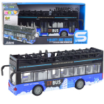 Dviauk&scaron;tis autobusas City Bus su &scaron;viesos ir garso efektais, 1:16, mėlynas