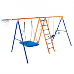 Sūpynių komplektas 6-in-1, metalas, lauko, 200 kg apkrova, plienas, lauko