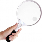 Didinamasis stiklas su ap&scaron;vietimu, 2x/4x/25x, 3 LED