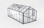 Grūdinto stiklo &scaron;iltnamis Gampre Sanus Glass L-10 RAL7016 4,3x2,2 m