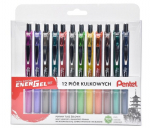 Pentel Energel Bl-77: 12 vnt. gelio ra&scaron;ikliai, įvairių spalvų