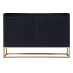 Moderni spintelė 120&times;30&times;80 cm su 4 durelėmis, &bdquo;push-to-open&ldquo;, metaliniu rėmu, juoda spalva