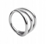Titano auskaras Clicker - sidabrinis 1,2/12 mm