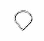 Titano Clicker Auskaras "a&scaron;ara" - Sidabrinis 1,2/8 mm