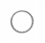 Titano Clicker Septum žiedas, &scaron;lifuotas sidabro, 1.2/8 mm