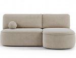 Kampinė sofa-lova &bdquo;Livosa&ldquo; Calmora 18 &ndash; smėlio spalvos, de&scaron;inės pusės, 144 x 220 x 93 cm