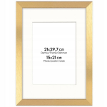 Auksinė nuotraukų rėmelė Framai&reg; 21X29,7 cm su passe-partout (15x21 cm)