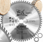 Vardiklinis pjūklas medienai 230mm x 22,2mm, 60 dantų
