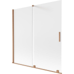 Vonios sienelė Mexen Velar, 160 x 150 cm, Brushed copper/matinis stiklas
