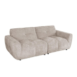 Sofa Home4you DAMALI, 2 vietų, &scaron;viesiai rudos spalvos audinys, moderni