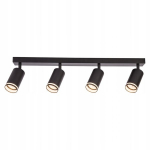 Milagro Pipe Ring Spot 4xgu10 juodas lubinis &scaron;viestuvas