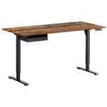 Auk&scaron;čio reguliuojamas ra&scaron;omasis stalas, 160.1x70.1x72.1-120.1 cm, rudas, elektrinis