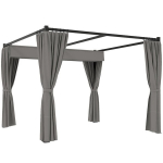 Pergola, 300x300x227 cm, &Scaron;viesiai pilka, Metalas