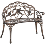 Sodo suoliukas, 100x54x78 cm, bronzinė, metalas