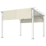 Pakeičiama pavėsinės stogelio danga, 488x122 cm, kreminės baltos spalvos, UV apsauga