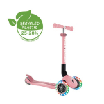 Paspirtukas Globber Junior Foldable Lights, pastelinis rožinis