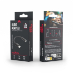 3.5mm Moteri&scaron;kas Audio Jack Adapteris į Vyrų Lightning Kompakti&scaron;kas 13.5cm Maxlife Juodas