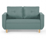 Sofa-lova DORO 2-vietė, mėtų spalvos, 120x190 miegamoji dalis, su patalynės dėže, klasikinio stiliaus