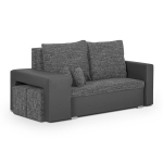 Sofa Nenurodyta HUBERT2 dvivietė su miego funkcija, patalynės dėže ir moderniu pilku gobelenu