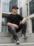Vyri&scaron;ka juoda oversize mar&scaron;kinėliai &bdquo;Perfect&ldquo;