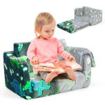 Vaiki&scaron;ka sofa su antklode 2in1 pilka, Vaiki&scaron;ka sofa su antklode 2in1 pilka
