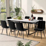 Valgomasis stalas su 8 kėdėmis, 140-180x80x75cm, 1 komplektas