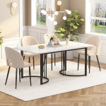 Valgomasis stalas, MDF, metalas, 140x80cm, 1 vnt