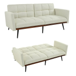 Futono sofa, lino mi&scaron;inys, 146 cm, 5 padėtys, 250 kg, 1 vnt