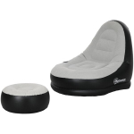 Pūstas sofa su taburete, 125x100x87 cm, 1 vnt