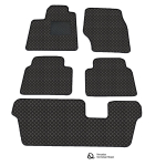 Kilimėliai QuiltyMats Subaru B9 Tribeca 2005-2014 (7v., I, II ir III eilės) (5 vnt.), Juoda-Juoda /11-MAX2