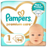 Pampers Premium Care Tape Sauskelnės, 1 Dydis, 94 vnt.