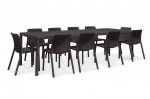 11-os dalių lauko baldų komplektas Tiberina Bistrot/Tevere, stalas 211-275 cm, Anthracite