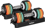 Reguliuojami hanteliai Rebel Active 2x5 kg.