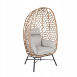 Lauko fotelis Paraiso 743566, 85x67x144 cm, smėlio spalvos|