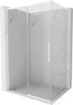 Mexen Rox L stumdomos du&scaron;o durys 105 x 85 cm, skaidrios, baltos - 8C2L-105-085-20-00