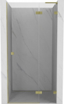 Mexen Lunar L de&scaron;inės pusės varstomos du&scaron;o durys 115 cm, skaidrios, &scaron;lifuotas auksas - 834L-115-000-55-00-P