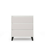 Komoda Mebelbos Borg 3s 70, 70x38,9x78,4 cm, balta/smėlio spalvos