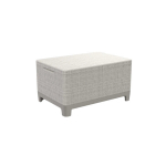 Lauko staliukas su daiktadėže Keter Scandi, 51.6x74.7x40 cm, pilkas/smėlio spalvos