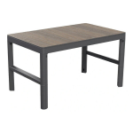 Lauko stalas Keter Deco Lyon, 116x71.5x66 cm, rie&scaron;utmedžio spalvos/pilkas