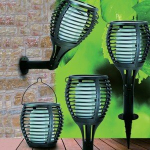 0.45W LED universalus įkraunamas lauko &scaron;viestuvas, 3000K, IP44, su saulės baterija