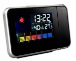 Meteorologinė stotelė su LCD ekranu ir laiko projekcija
