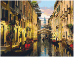 Pie&scaron;imo rinkinys pagal skaičius Venecijos gondolos 40x50