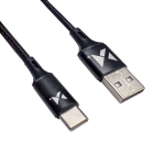 USB Kabelis Wozinsky 'WUC-C1B' juodas 'Type-C' 100cm